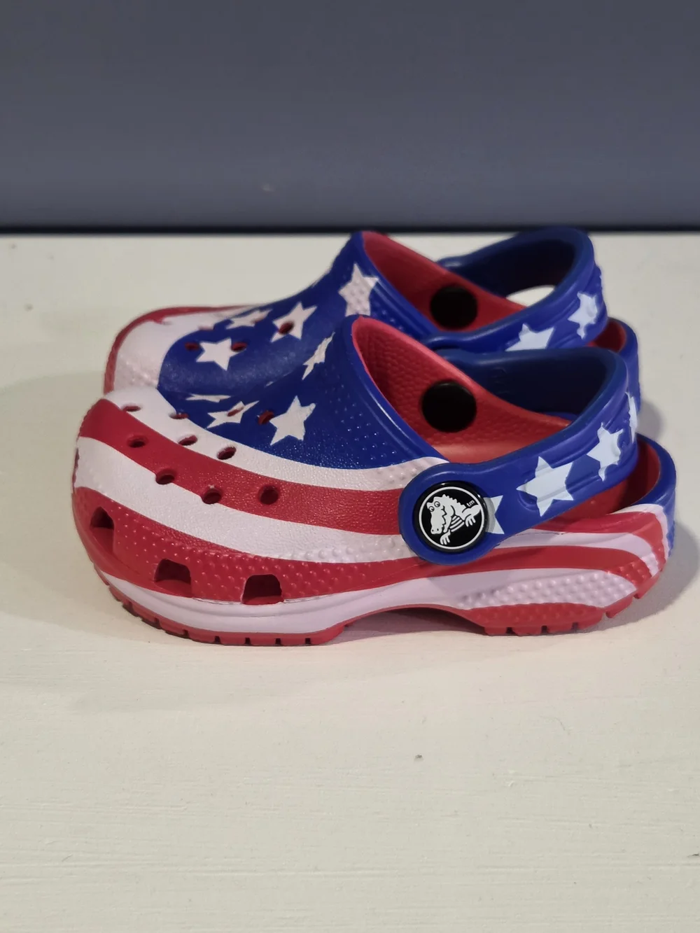 Patriotic Crocs Toddler Size 5 Shoes